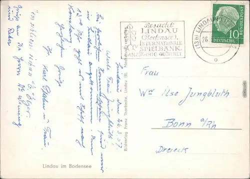 Ansichtskarte Lindau (Bodensee) Luftbild 1957