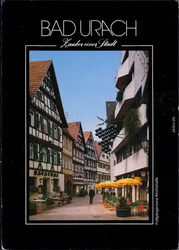 Ansichtskarte Bad Urach Kirchstraße - Fußgängerstraße 1984