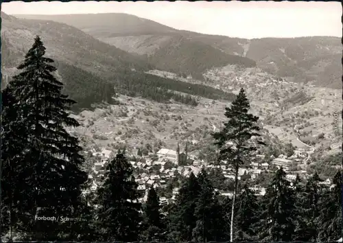 Ansichtskarte Hundsbach-Forbach (Baden) Panorama 1960