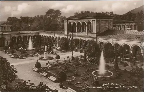 Ansichtskarte Bad Kissingen Konversationshaus und Kurgarten 1929