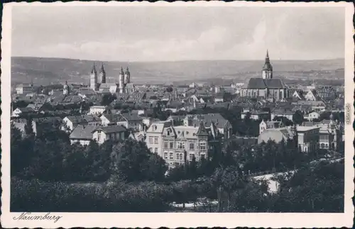 Ansichtskarte Naumburg (Saale) Panorama, Straßenpartie 1939