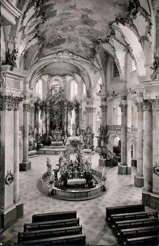 Ansichtskarte Bad Staffelstein Wallfahrtskirche Basilika Vierzehnheiligen 1961