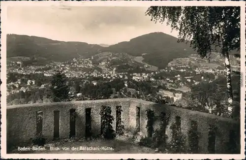 Baden-Baden Panorama-Ansicht - Blick von der Batschari-Hütte 1939