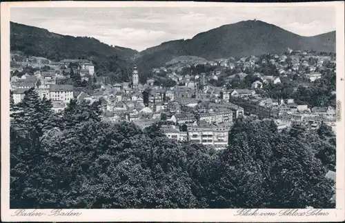 Ansichtskarte Baden-Baden Panorama-Ansicht - Blick vom Schloss Solms 1932