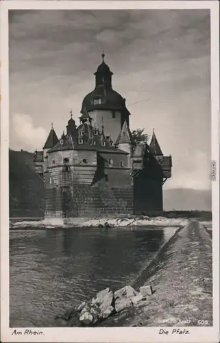 Ansichtskarte Kaub Burg Pfalzgrafenstein 1929