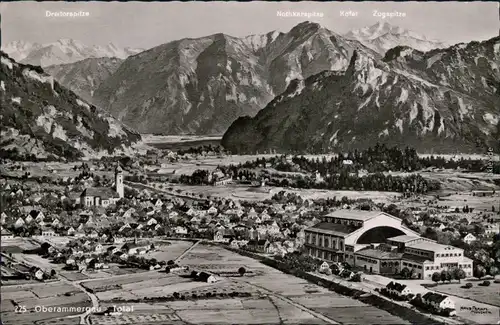 Ansichtskarte Oberammergau Panorama-Ansicht 1959