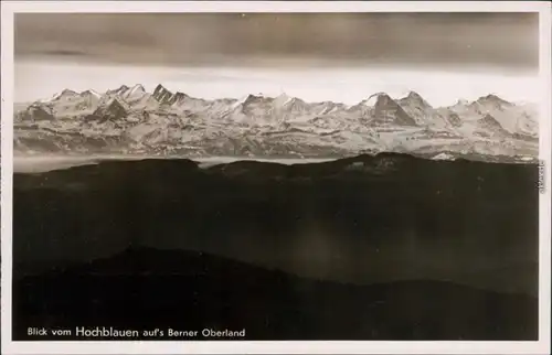 Schliengen  Hotel und Pension Hochblauen aufs Bergmassiv 1930