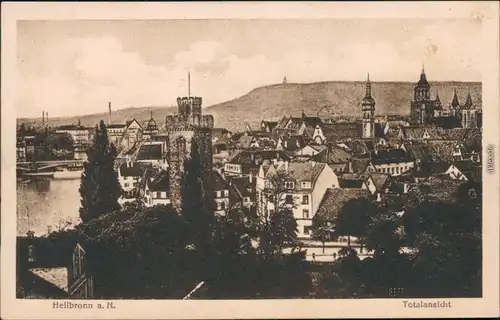 Ansichtskarte Heilbronn Panorama-Ansicht 1925
