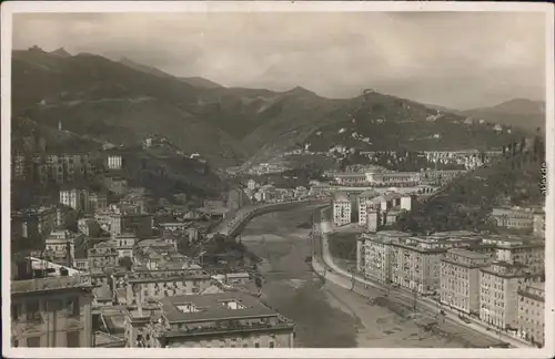 Genua Genova (Zena) Bisagnotal mit Campo Santo/Panorama-Ansicht 1932