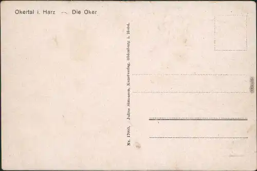Ansichtskarte Oker-Goslar Die Oker - Zeichnung 1913