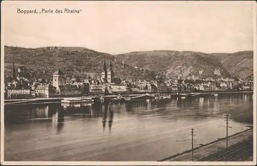 Ansichtskarte Boppard Panorama-Ansicht - Perle des Rheins 1928