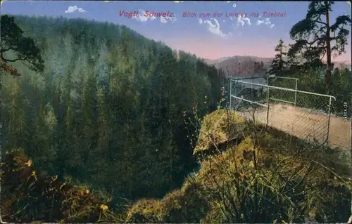 Ansichtskarte St. Goarshausen Loreley - Blick ins Triebtal 1921