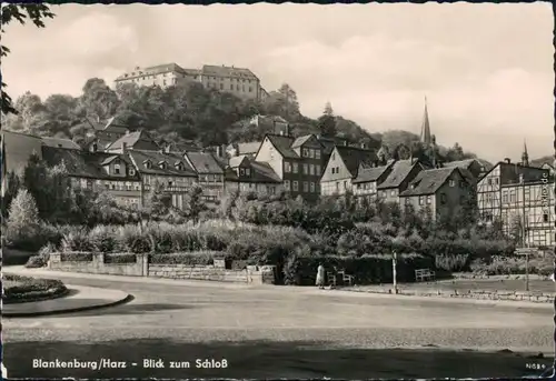 Ansichtskarte Blankenburg (Harz) Blick zum Schloss Blankenburg 1960