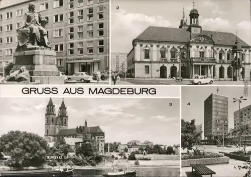 Magdeburg Otto-Guericke-Denkmal,  Karl-Marx-Straße/Ostendorfer Straße 1973