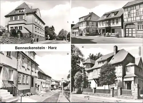 Benneckenstein Postamt, Oberstadt Bergstraße FDGB-Erholungsheim  Dimitroff 1982