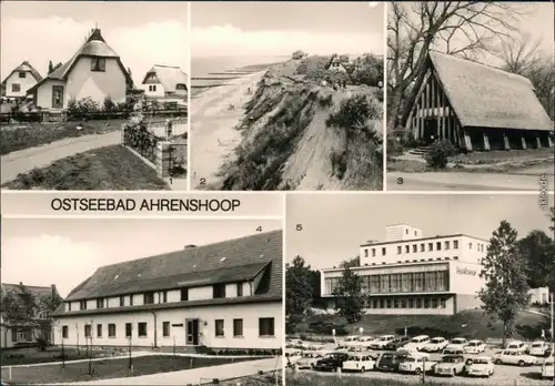 Ahrenshoop Teilansicht, Steilküste, Kirche, Erholungsheim / Ferienheim 1981