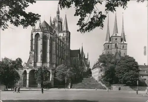 Ansichtskarte Erfurt Erfurter Dom, St. Severikirche 1983