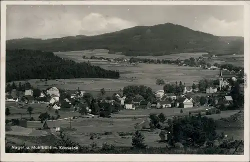 Ansichtskarte Mühlbühl-Nagel am See Panorama-Ansicht 1935