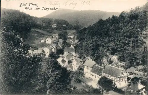 Ansichtskarte Bad Thal-Ruhla Panorama-Ansicht - Blick vom Tempelchen 1912