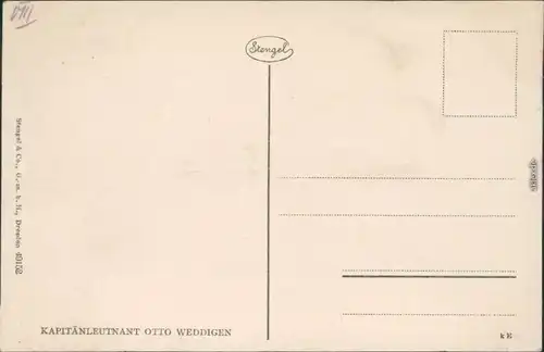 Ansichtskarte  Künstlerkarten: Kapitän Otto Weddigen 1915