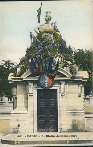 Ansichtskarte Paris La Statue de Strasbourg 1910