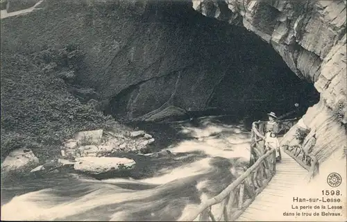 Ansichtskarte Han-sur-Lesse-Rochefort (Belgien) Grotte de Han/ Höhle 1913