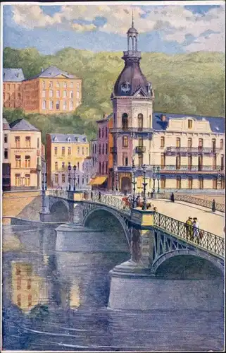 Ansichtskarte Dinant Dinant Pont sur la Meuse/Brücke sur la Meuse 1918