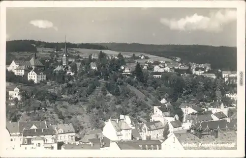 Ansichtskarte Sebnitz Straßenpartie und Stadt 1954 