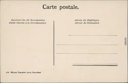 Ansichtskarte Neuenburg Neuchâtel (Neufchâtel) Ort und die Alpen 1908