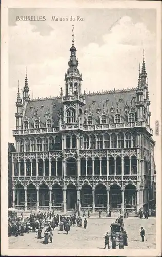 Ansichtskarte Brüssel Bruxelles Maisen du Roi - belebt 1918 