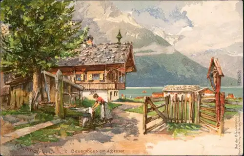 Ansichtskarte Achensee Bauernhaus am Achensee 1902