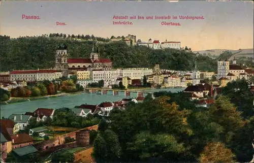 Ansichtskarte Passau Panorama-Ansicht 1905