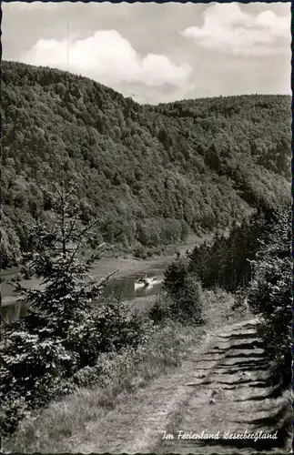 Hummersen (Weserbergland)-Lügde (Westfalen) Panorama-Ansicht 1960