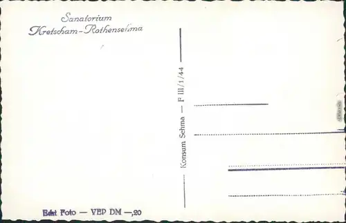 Kretscham-Rothensehma-Neudorf (Erzgebirge) Sanatorium mit Teichanlage 1967