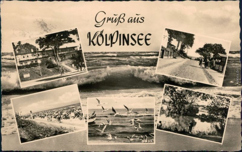 Ansichtskarte Kolpinsee Usedom Loddin Meer Strand Strandweg