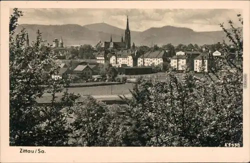 Ansichtskarte Zittau Panorama-Ansicht 1959
