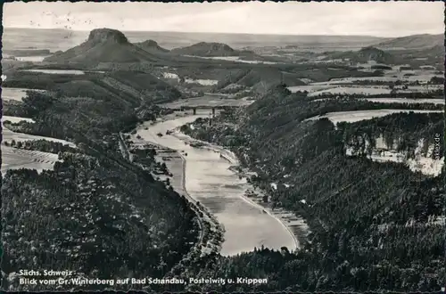 Ansichtskarte Bad Schandau Panorama-Ansicht 1960