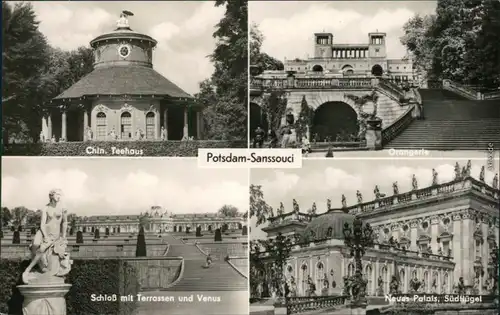 Potsdam Schloss Sanssouci, Chinesisches Teehaus, Orangerie, Neues Palais 1969
