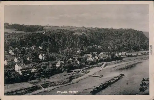 Ansichtskarte Pötzscha-Wehlen Panorama-Ansicht 1954