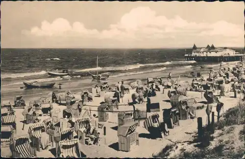 Ansichtskarte Ahlbeck (Usedom) Strand 1961