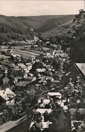 Schwarzburg Panorama-Ansicht von der Hotel-Terrasse Schwarzburg 1957