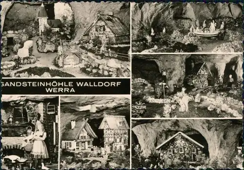 Ansichtskarte Walldorf (Werra) Sandsteinhöhle/Märchenhöle 1975