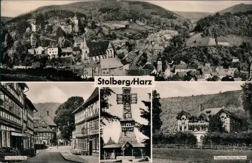Stolberg (Harz) Panorama Neustadtstraße, Josephskreuz, Thomas-Müntzer-Heim 1962
