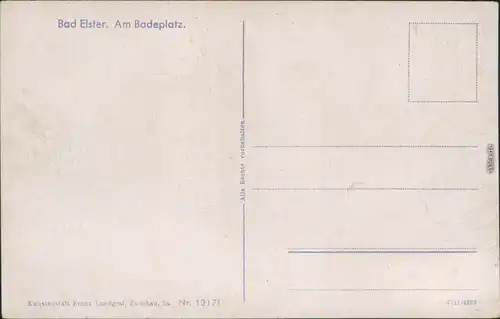 Ansichtskarte Bad Elster Badeplatz 1950