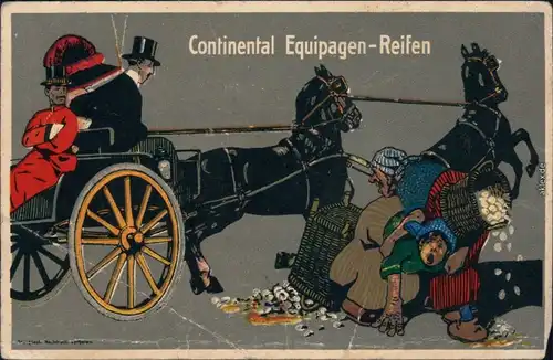 Ansichtskarte  Continental Equipagen Reifen - Werbekarte 1918 