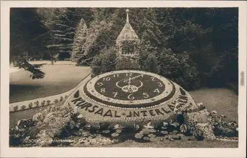 Ansichtskarte Interlaken Casino Interlaken - Blumenuhr 1925