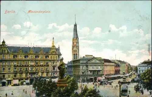 Ansichtskarte Mitte-Berlin Alexanderplatz - Grand Hotel 1907 