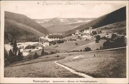 Spindlermühle Špindlerův Mlýn | Spindelmühle Stadt, Riesengebirgskamm 1914 