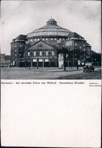 Ansichtskarte Innere Neustadt-Dresden Zirkus Sarrasani 1944 