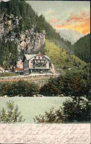 Ansichtskarte Dornauberg-Ginzling Hotel Neu-Ginzling 1907